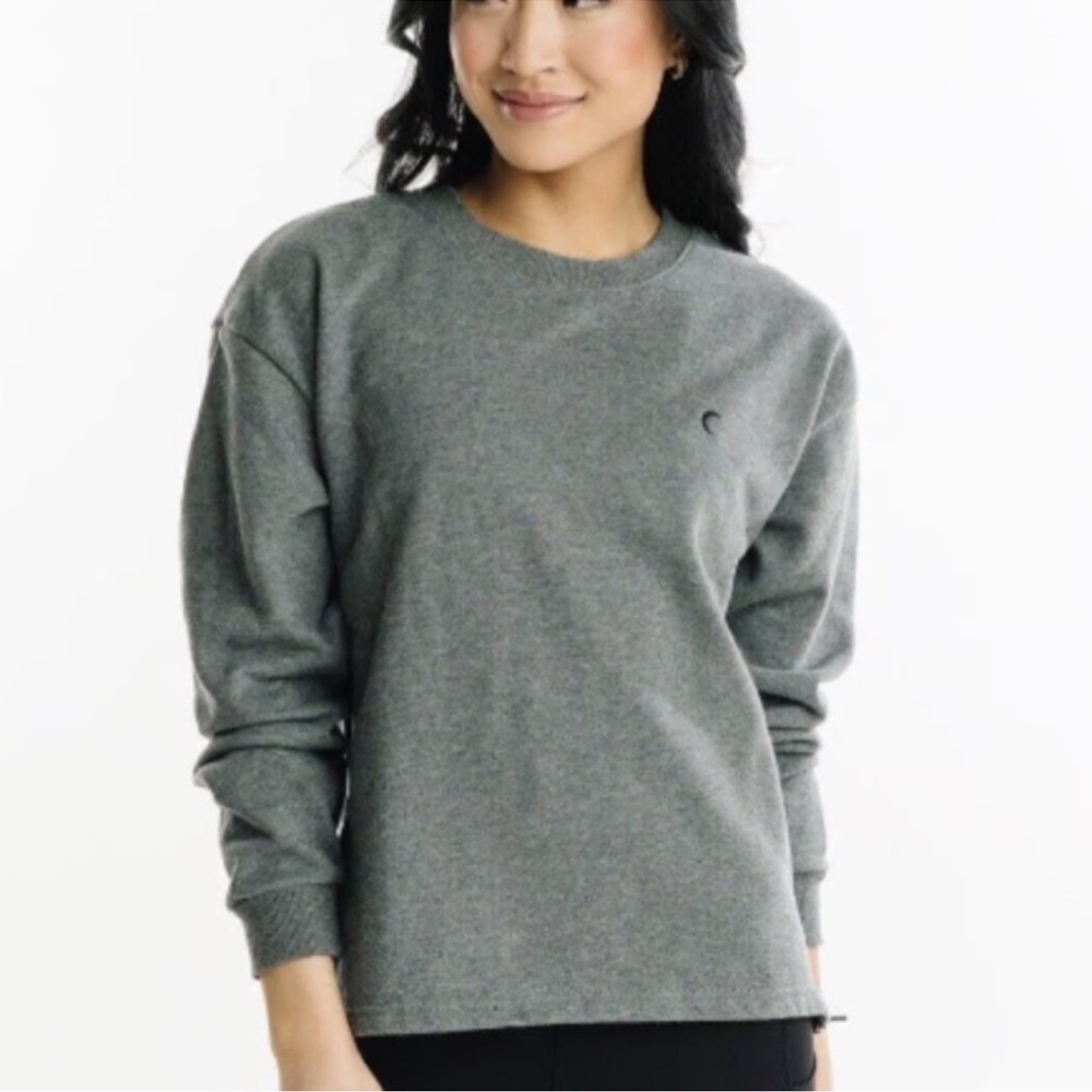 Zyia Active Gray Energetic Zipper Crewneck Sweatshirt Women's Size XSmall